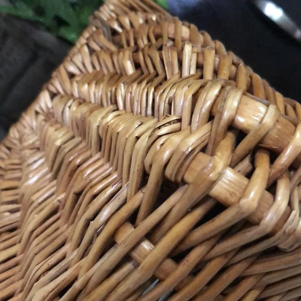 Vintage Wicker “Picnic Basket” Style Purse/Tote-9x7x5